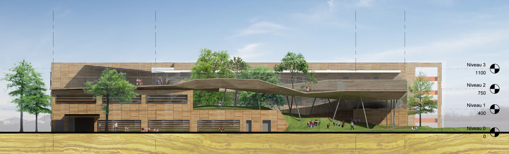 façade Ouest du groupe scolaire