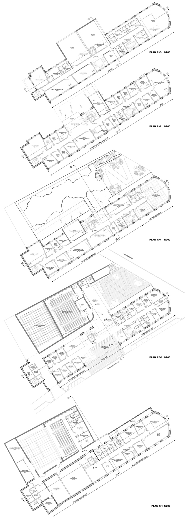 plans du conservatoire
