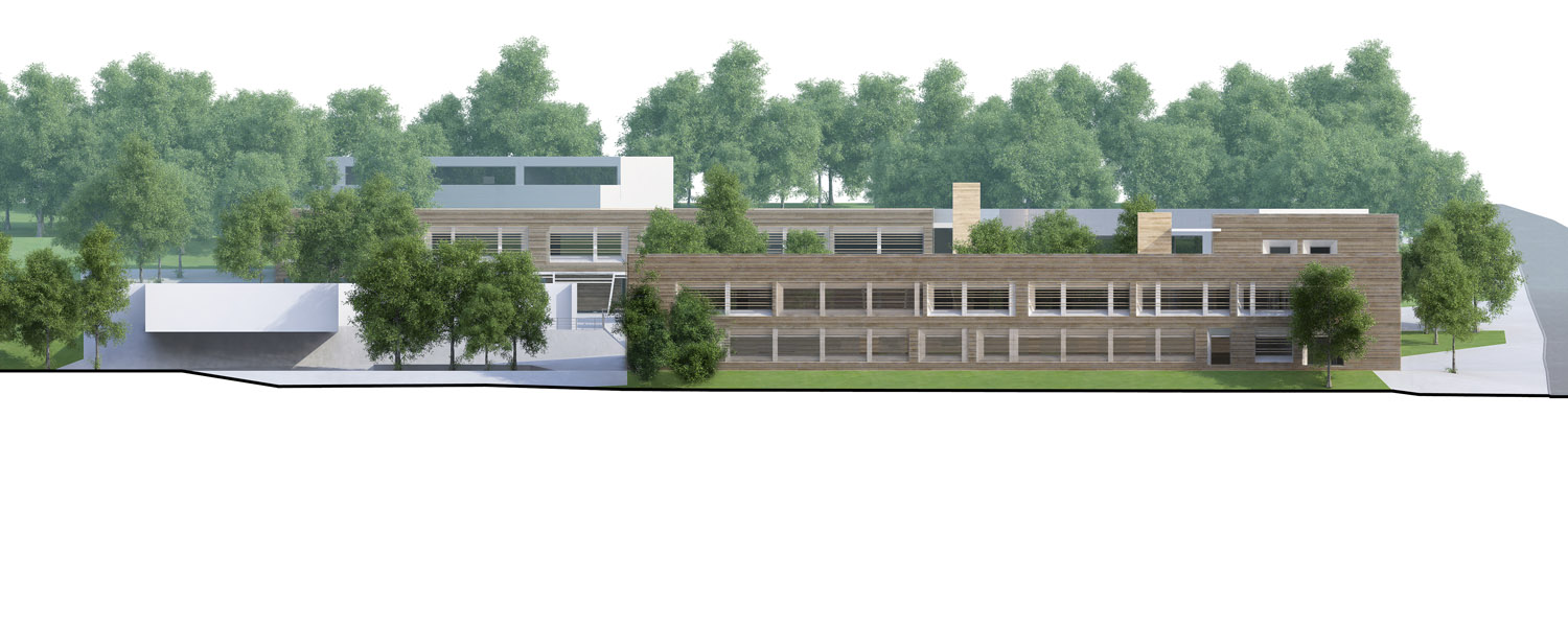 facade sud du college