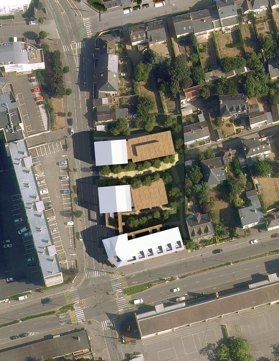 plan masse de l'opération de logements