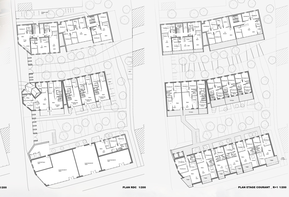 plans des logements