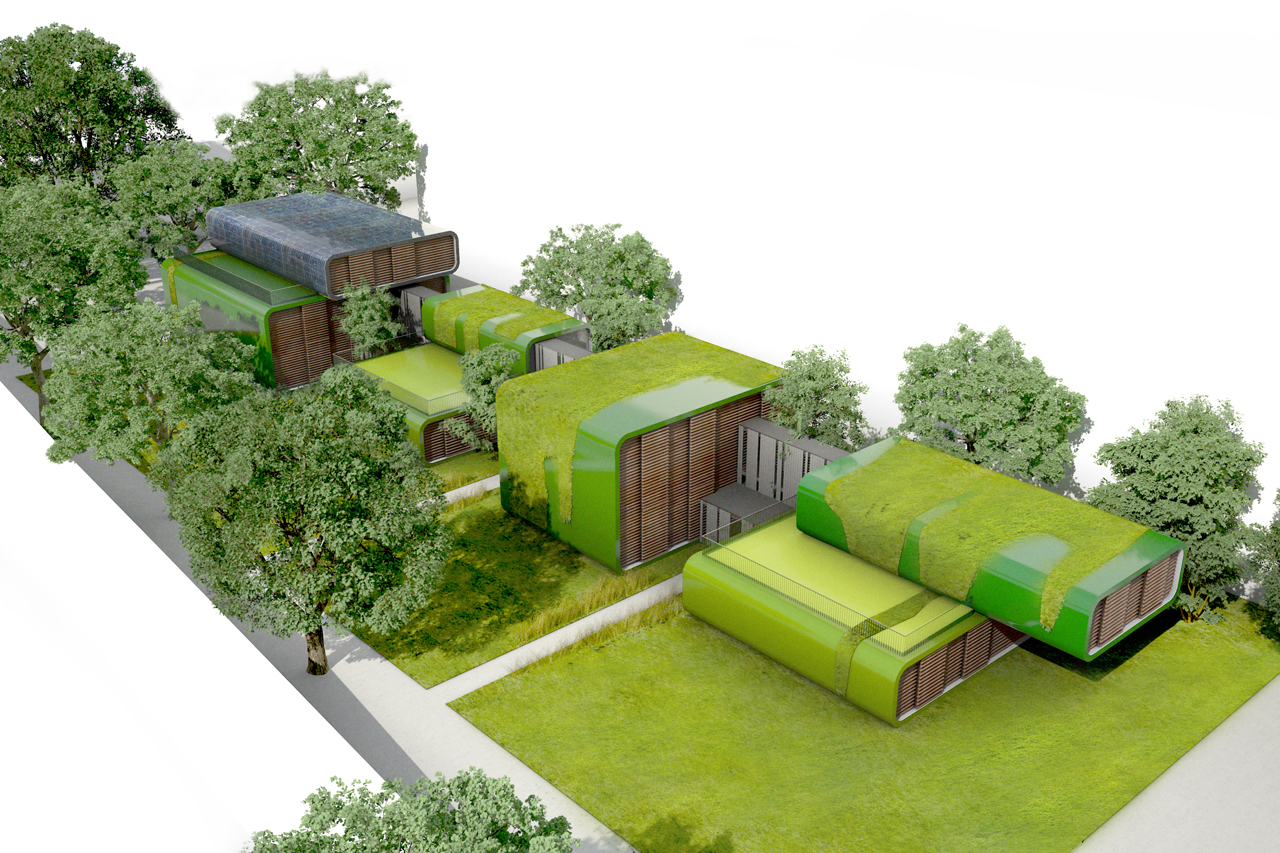 perspective aerienne de la creche BEPOS