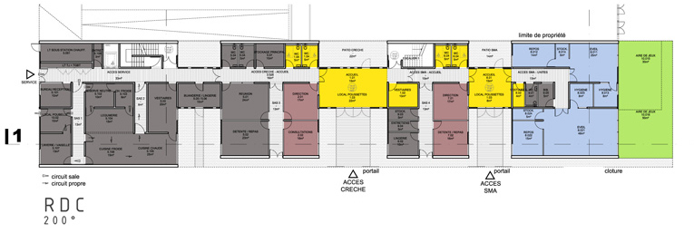 plan de la creche de la ZAC seguin