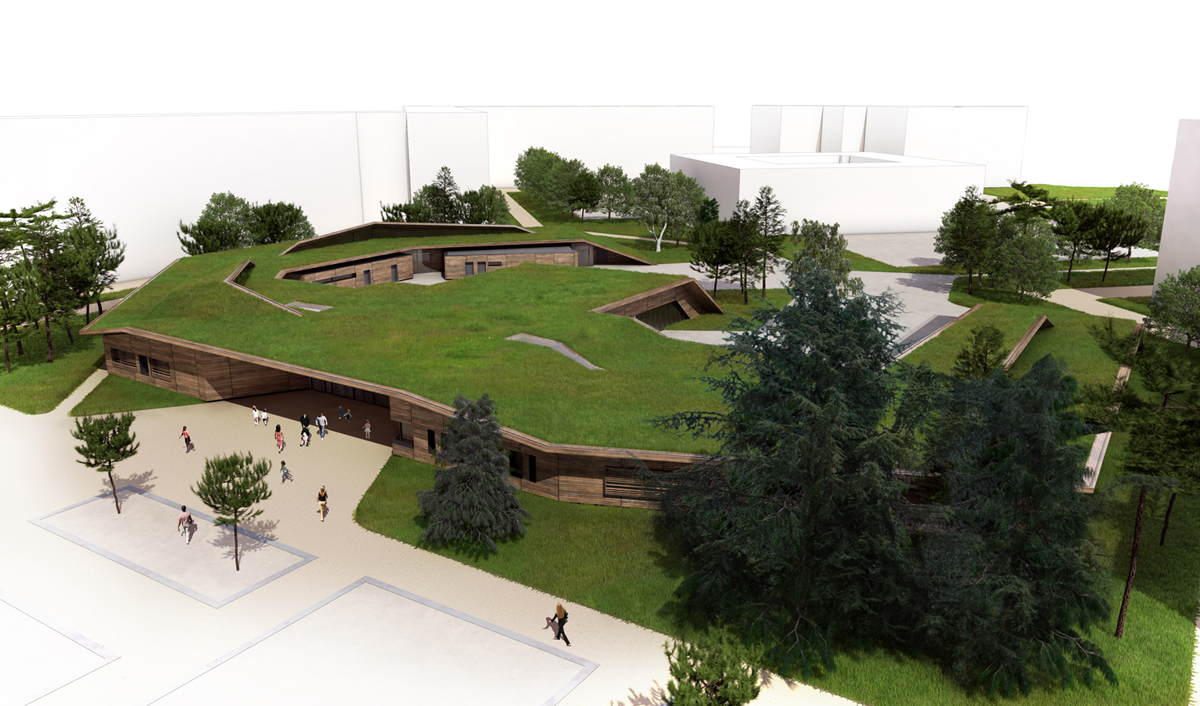 vue aerienne du projet de st memmie