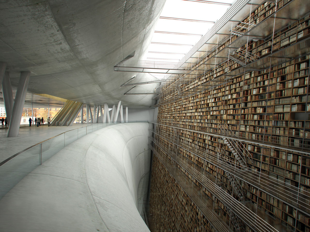 intérieur bibliothèque de stockholm